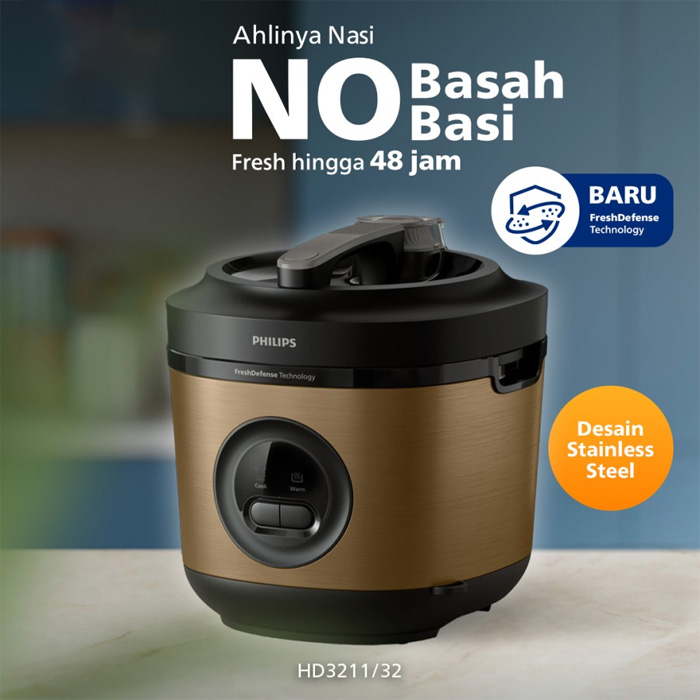 Philips Rice Cooker FreshDefense 3000 Series 1.8 L - HD3211/32 | HD-3211/32